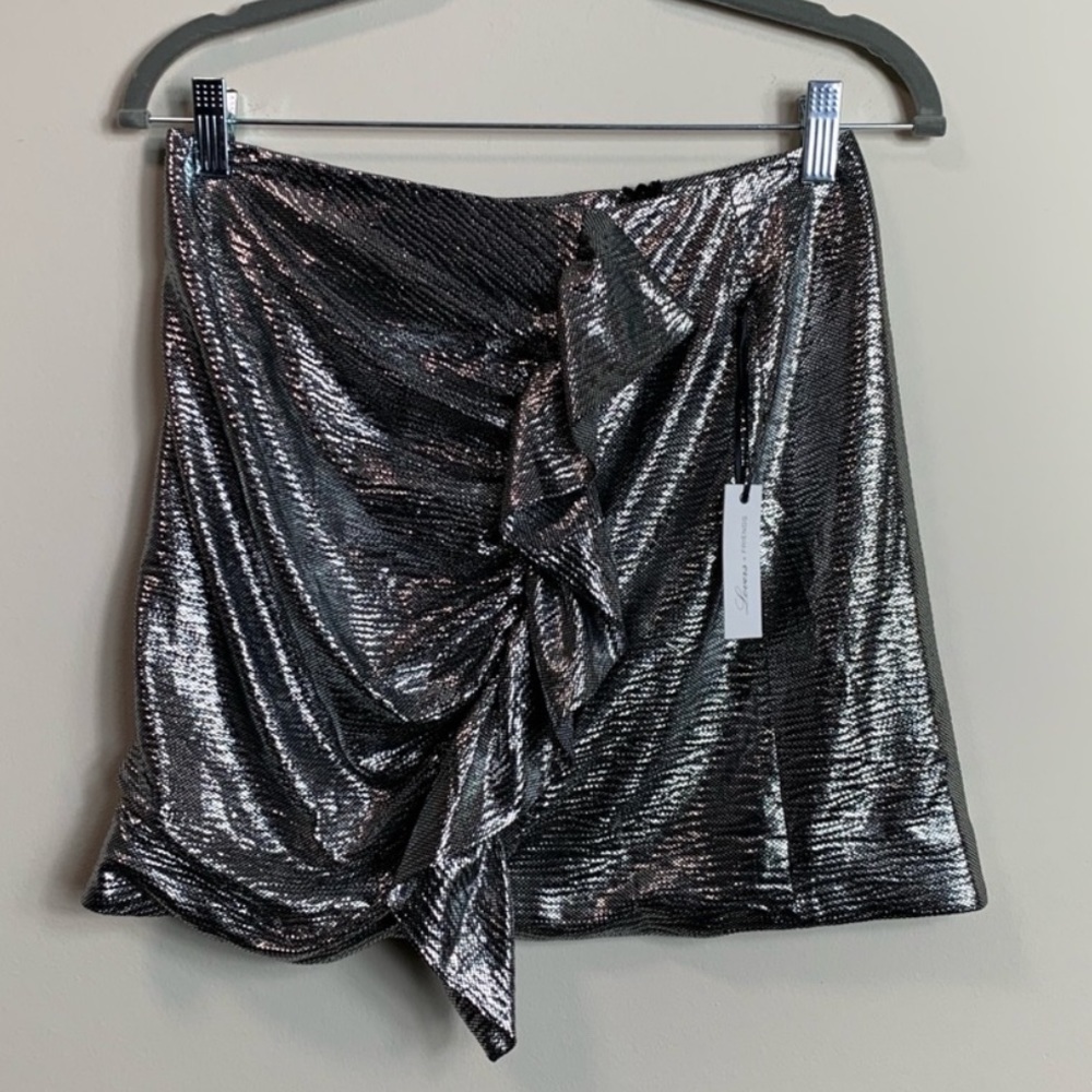 Lovers & Friends Lisa Metallic Ruffle Mini Skirt - Picture 3 of 5